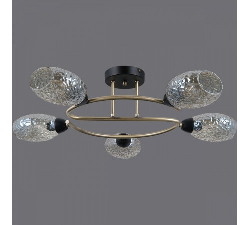 Люстра на штанге Illumico IL0300-5CSQ-79 BK AB