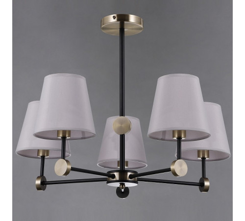 Люстра на штанге Illumico IL0394-5CSQ-24 BK AB CASTOR Люстра на штанге Illumico IL0394-5CSQ-24 BK AB CASTOR