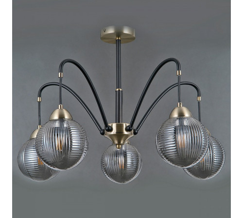 Люстра на штанге Illumico IL0433-5PSQ-79 BK AB