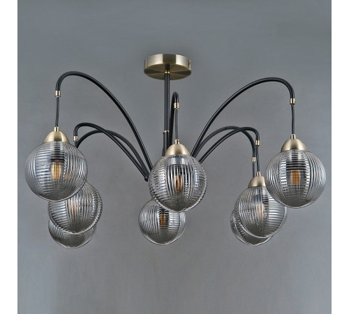 Люстра на штанге Illumico IL0433-8PSQ-79 BK AB