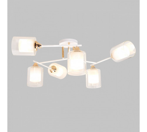 Потолочная люстра IMEX MD.2188-6-S-WH+FGD Потолочная люстра IMEX MD.2188-6-S-WH+FGD