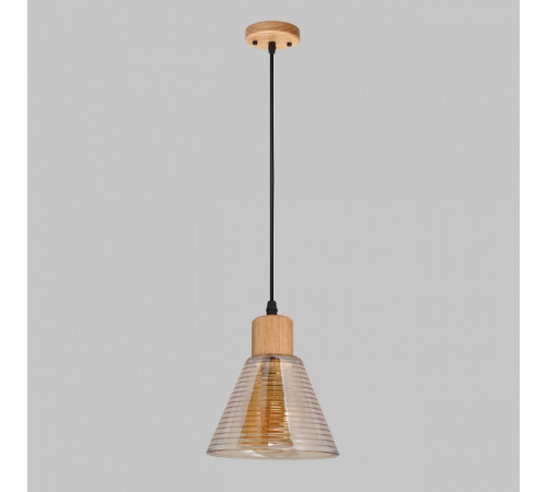 Подвесной светильник IMEX MD.5870-1-P-WOOD+BK