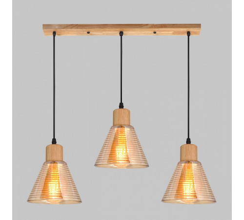 Подвесной светильник IMEX MD.5870-3-P-WOOD+BK