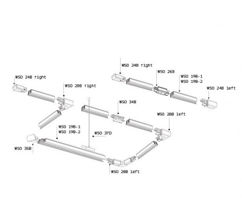Шинопровод трехфазный Italline WSO 19B-1 white