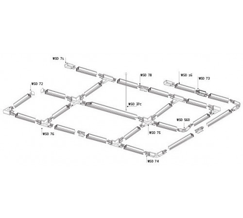Подвесной комплект шинопровода Italline WSO 37C chrome Подвесной комплект шинопровода Italline WSO 37C chrome