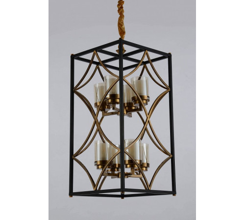 Подвесная люстра Lumina Deco Quadrato LDP 1223-8 BK+MD Подвесная люстра Lumina Deco Quadrato LDP 1223-8 BK+MD