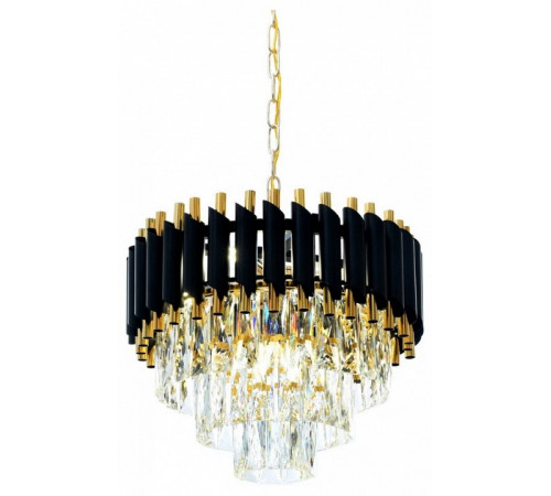 Подвесная люстра Lumina Deco Funneli LDP 6003-400 BK+F.GD