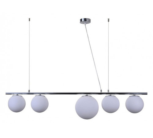 Подвесная люстра Lumina Deco Baristica LDP 6012-5 CHR+WT Подвесная люстра Lumina Deco Baristica LDP 6012-5 CHR+WT