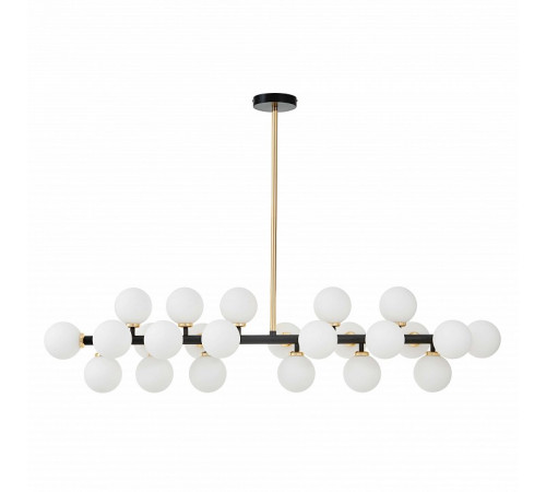 Люстра на штанге Lumina Deco Marsiada LDP 6033-24 BK+GD