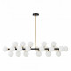 Люстра на штанге Lumina Deco Marsiada LDP 6033-24 BK+GD