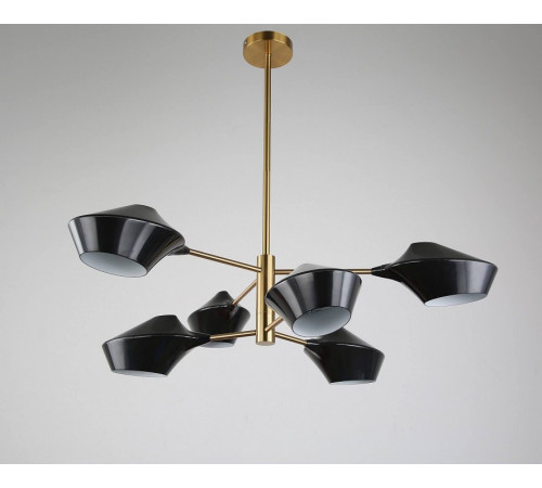 Подвесная люстра Lumina Deco Romina LDP 6037-6 BK+GD Подвесная люстра Lumina Deco Romina LDP 6037-6 BK+GD