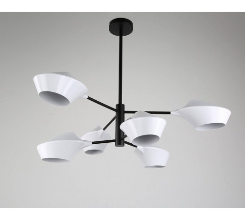 Подвесная люстра Lumina Deco Romina LDP 6037-6 WT+BK Подвесная люстра Lumina Deco Romina LDP 6037-6 WT+BK
