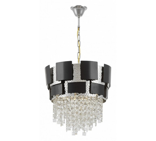 Подвесная люстра Lumina Deco Kruvia LDP 7045-400 BK+CHR Подвесная люстра Lumina Deco Kruvia LDP 7045-400 BK+CHR