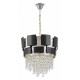 Подвесная люстра Lumina Deco Kruvia LDP 7045-400 BK+CHR
