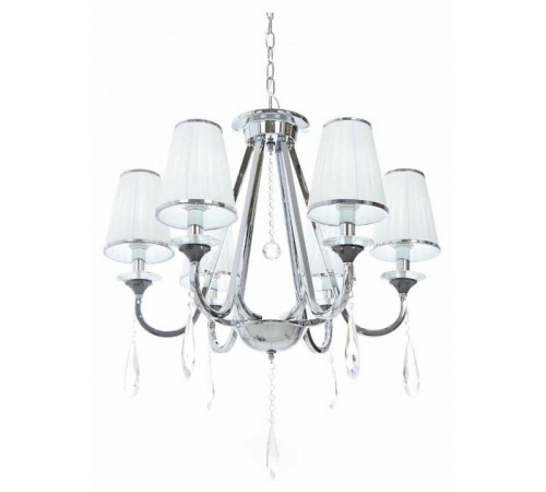 Подвесная люстра Lumina Deco Milesia LDP 8926-6 WT+CHR Подвесная люстра Lumina Deco Milesia LDP 8926-6 WT+CHR