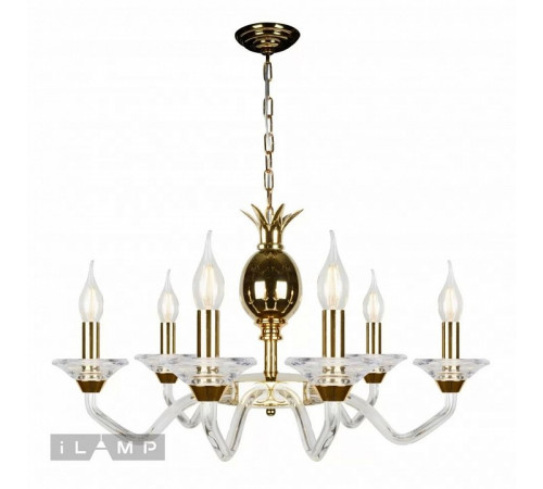 Подвесная люстра iLamp Flo YT2049-8 GD+Cear