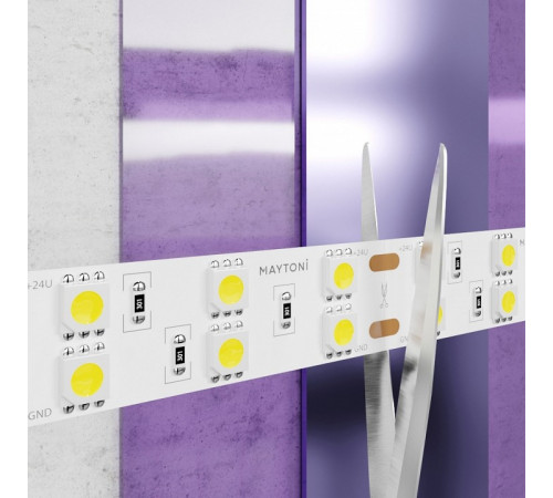 Светодиодная лента Maytoni Led Strip 24В 5050 28,8Вт/м 6000K 5м IP20 20036 Светодиодная лента Maytoni Led Strip 24В 5050 28,8Вт/м 6000K 5м IP20 20036