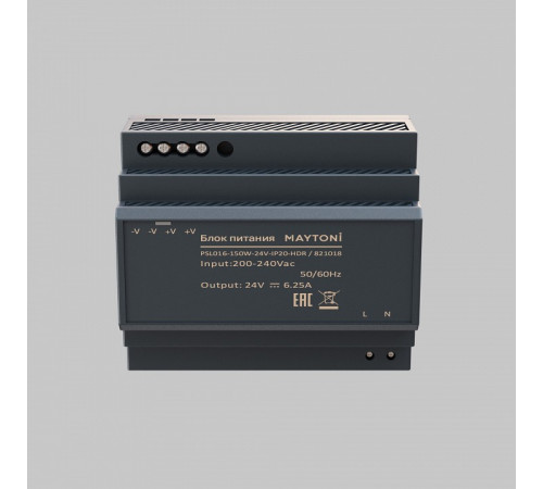 Блок питания Maytoni PSL016 150Вт DC24В IP20 821018 Блок питания Maytoni PSL016 150Вт DC24В IP20 821018