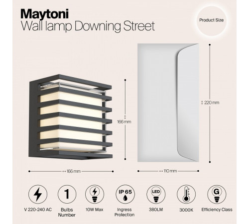 Бра Maytoni Downing Street O020WL-L10B4K
