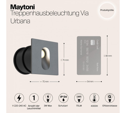 Уличный светодиодный светильник Maytoni Via Urbana O022-L3GR Уличный светодиодный светильник Maytoni Via Urbana O022-L3GR
