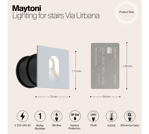 Уличный светодиодный светильник Maytoni Via Urbana O022-L3W Уличный светодиодный светильник Maytoni Via Urbana O022-L3W