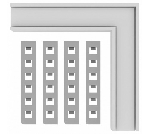 Внутренний угол-соединитель для встраиваемого магнитного шинопровода ST Luce Skyline 48 ST1007.549.12