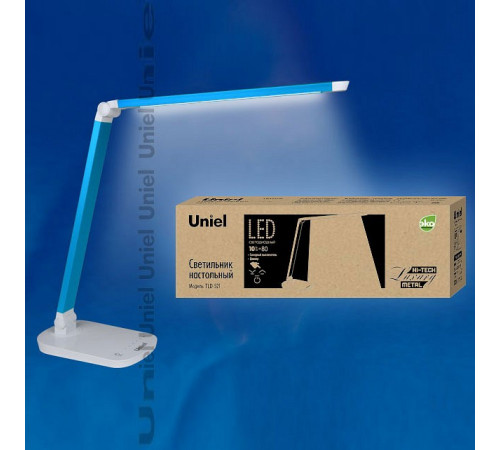 Настольная лампа (10084) Uniel TLD-521 Blue/LED/800Lm/5000K/Dimmer