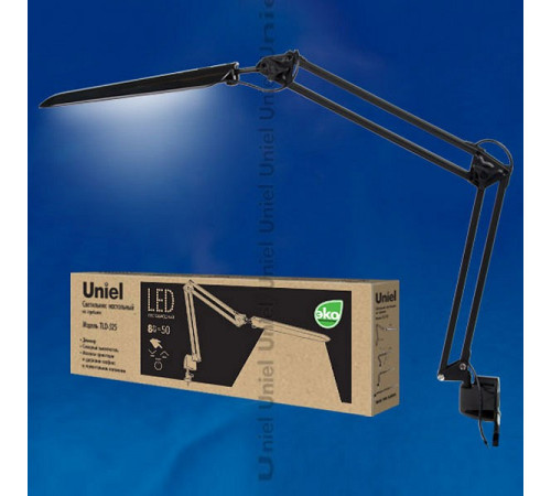 Настольная лампа (10608) Uniel TLD-524 Black/LED/500Lm/4500K/Dimmer