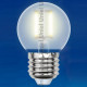 Лампа светодиодная филаментная (UL-00000302) Uniel Е27 6W 3000K матовая LED-G45-6W/WW/E27/FR PLS02WH