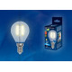 Лампа светодиодная филаментная (UL-00000303) Uniel E14 6W 3000K матовая LED-G45-6W/WW/E14/FR PLS02WH