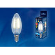 Лампа светодиодная филаментная (UL-00000305) Uniel E14 6W 3000K матовая LED-C35-6W/WW/E14/FR PLS02WH