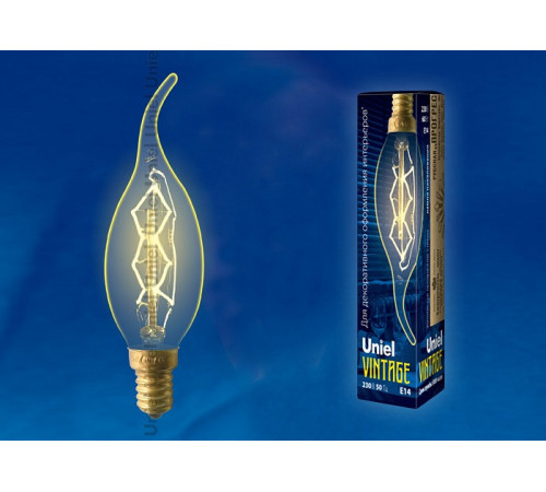 Лампа накаливания (UL-00000483) Uniel E14 60W золотистая IL-V-CW35-60/GOLDEN/E14 ZW01