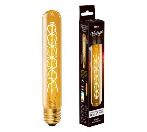Лампа накаливания (UL-00000485) Uniel E27 60W золотистая IL-V-L32A-60/GOLDEN/E27 CW01