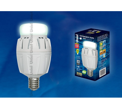 Лампа LED сверхмощная (UL-00000539) Uniel E40 150W (1500W) Uniel 4000K LED-M88-150W/NW/E40/FR ALV01WH Лампа LED сверхмощная (UL-00000539) Uniel E40 150W (1500W) Uniel 4000K LED-M88-150W/NW/E40/FR ALV01WH
