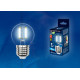 Лампа светодиодная филаментная (UL-00001370) Uniel E27 6W 4000K прозрачная LED-G45-6W/NW/E27/CL PLS02WH
