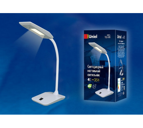Настольная лампа (UL-00002231) Uniel TLD-545 Black-White/LED/350Lm/3500K