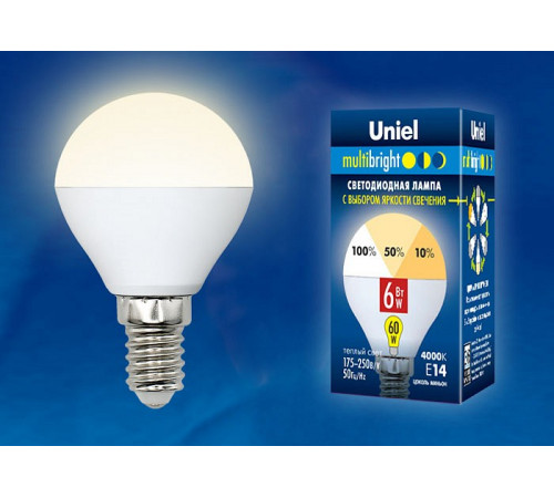 Лампа светодиодная (UL-00002375) Uniel E14 6W 3000K матовая LED-G45-6W/WW/E14/FR/MB PLM11WH Лампа светодиодная (UL-00002375) Uniel E14 6W 3000K матовая LED-G45-6W/WW/E14/FR/MB PLM11WH