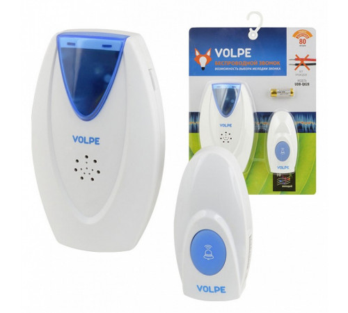 Звонок беспроводной (UL-00002404) Volpe UDB-Q028 W-R1T1-16S-80M-WH Звонок беспроводной (UL-00002404) Volpe UDB-Q028 W-R1T1-16S-80M-WH