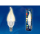 Лампа светодиодная (UL-00002416) Uniel E14 7W 3000K матовая LED-CW37 7W/WW/E14/FR PLP01WH