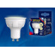 Лампа светодиодная (UL-00002423) Uniel GU10 6W 3000K матовая LED-JCDR 6W/WW/GU10/FR PLP01WH