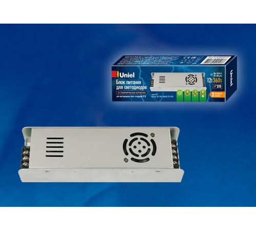 Блок питания (UL-00002434) Uniel 12V 360W IP20 30A UET-VAS-360A20 12V IP20 Блок питания (UL-00002434) Uniel 12V 360W IP20 30A UET-VAS-360A20 12V IP20