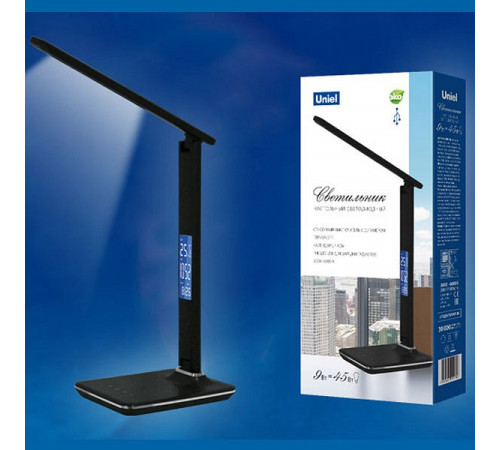 Настольная лампа (UL-00003335) Uniel TLD-551 Brown/LED/450Lm/3000-6000K/Dimmer/USB