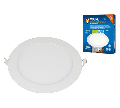 Встраиваемый светодиодный светильник Volpe ULM-Q236 22W/6500K WHITE UL-00004667 Встраиваемый светодиодный светильник Volpe ULM-Q236 22W/6500K WHITE UL-00004667