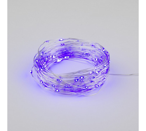 Светодиодная гирлянда Uniel Роса (UL-00007187) фиолетовый ULD-S1000-100/SCB/3AA Purple IP20 Dew