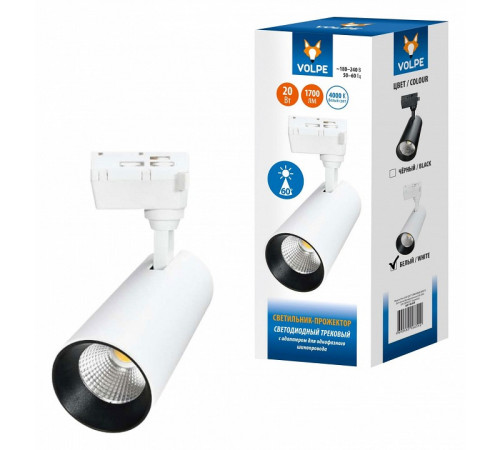 Трековый светильник Volpe ULB-Q277 20W/4000К WHITE UL-00008048 Трековый светильник Volpe ULB-Q277 20W/4000К WHITE UL-00008048