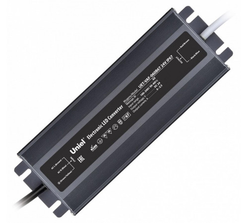 Блок питания Uniel UET-VAF-060B67 24V IP67 UL-00009366 Блок питания Uniel UET-VAF-060B67 24V IP67 UL-00009366