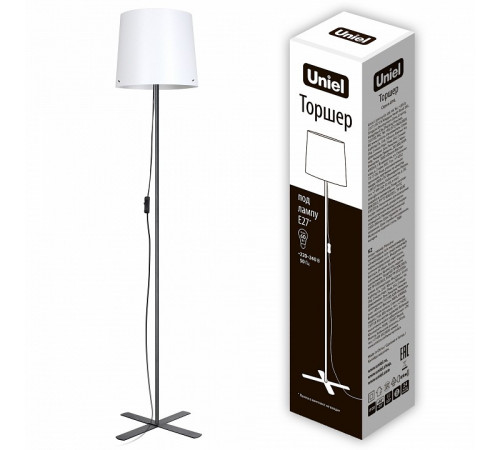 Торшер Uniel UML-T510 E27 BLACK/WHITE UL-00010193