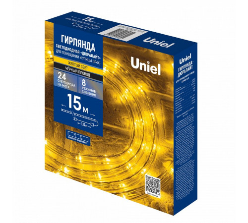 Уличная гирлянда Uniel ULD-D50 15M/С08 IP44 YELLOW UL-00010906 Уличная гирлянда Uniel ULD-D50 15M/С08 IP44 YELLOW UL-00010906