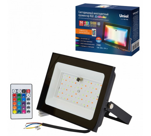 Прожектор Uniel ULF-F60-50W/RGB IP65 200-240В BLACK N1 UL-00011855 Прожектор Uniel ULF-F60-50W/RGB IP65 200-240В BLACK N1 UL-00011855