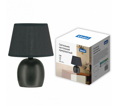 Настольная лампа Uniel UML-B304 E14 BLACK UL-00012430 Настольная лампа Uniel UML-B304 E14 BLACK UL-00012430